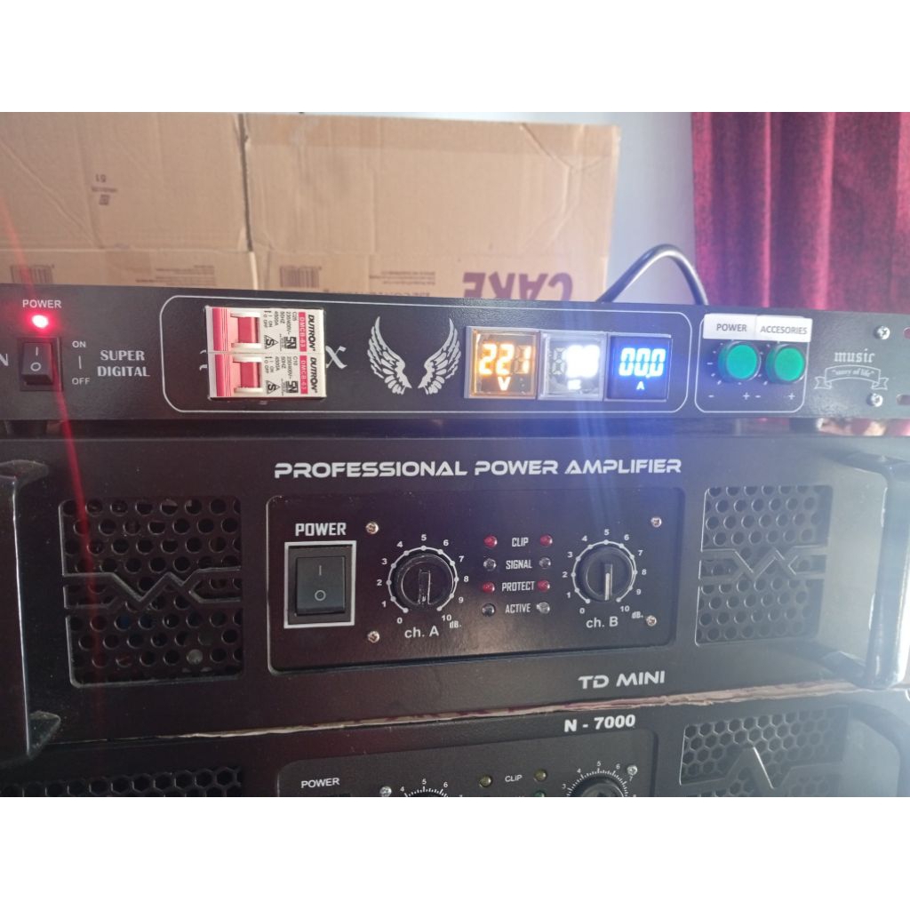 Panel listrik/genset 1 phase digital volt, hz dan amper