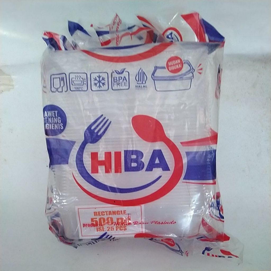 Thinwall Persegi Panjang HIBA 500 ML