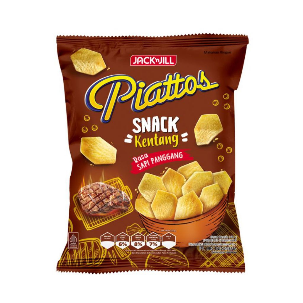 PIATTOS SNACK POTATO CHIPS ALL VARIAN 65gr ( Pcs )