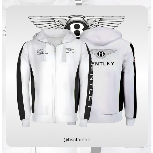 Jaket Mobil Motor XS-5XL BENTLEY Breitling Mobil 1 Moge SUV Adventure Hoodie Zipper Resleting Bahan 
