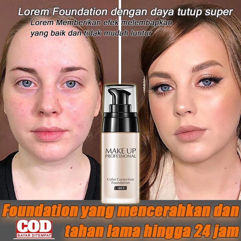 [100% ORI] LAIKOU Whitening Foundation BB Cream 40g | Full Coverage Concealer Waterproof Anti-Pudar 