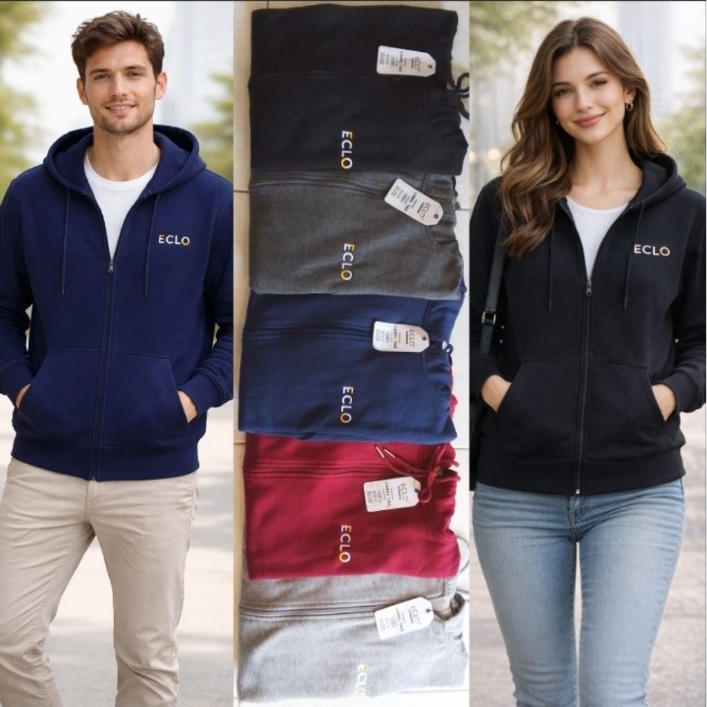 JAKET ECLO FLEECE TEBAL HANGAT