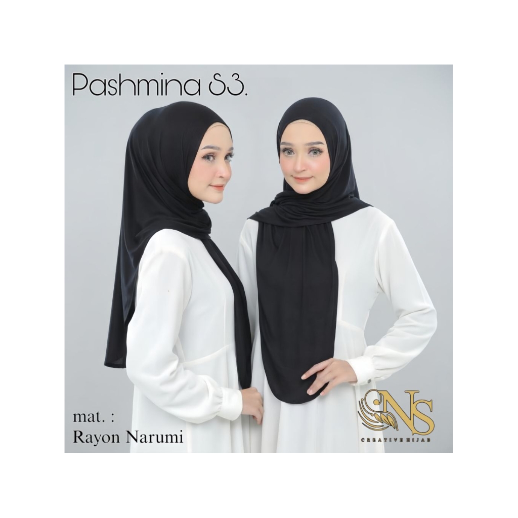 NS Hijab Pasmina Rayon Narumi Mleyot Hijab Daily Simple Kerudung Pashmina Instan Rayon Lembut Premiu