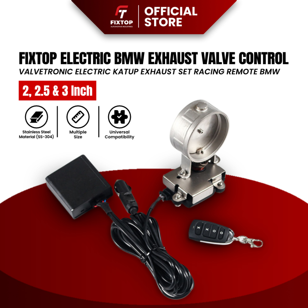FIXTOP Valvetronic Electric 2" 2,5" 3" BMW Katup Remote Responsif Knalpot Mobil Eropa Racing Univers