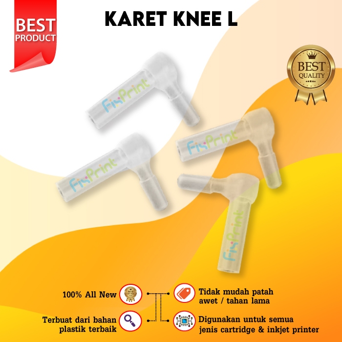 L Knee / Keni Seal / Neple Nipel / Tube Bend Sleeve CISS Infus / Karet Knee Neple Infus Cartridge Pa