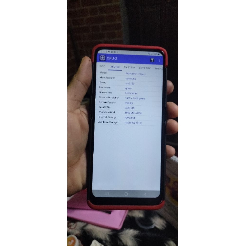 hp second Samsung A80 NFC 8/128 minus baca deskripsi
