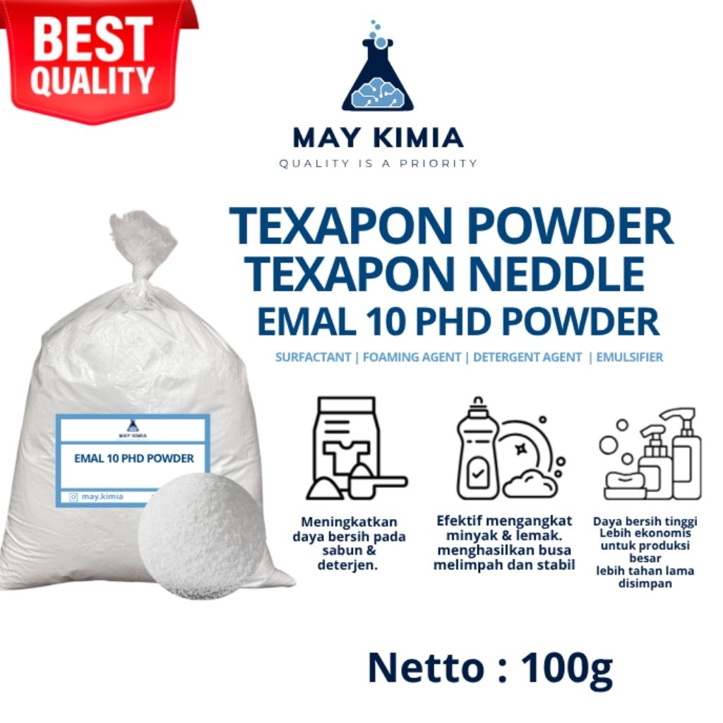 TEXAPON POWDER KAO FOR COSMETIC / TEXAPON NEEDLE KAO / TEXAPON BUBUK EX KAO 100g / TEXAPON POWDER EX