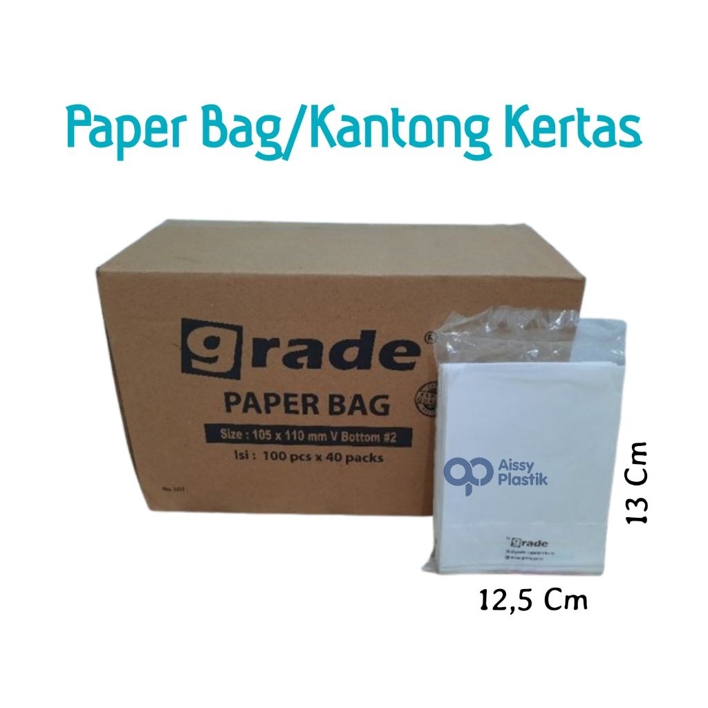 kantong kertas/paper bag/wadah Kentang/wadah gorengan/kantong kertas (100 pcs)