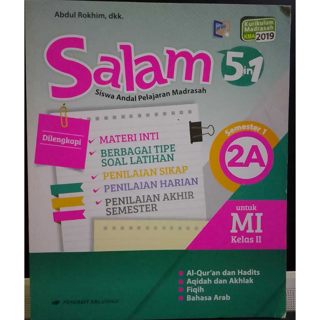 SALAM (SISWA ANDAL 5PELAJARAN MI) 5IN1 KLS.2A/K2019