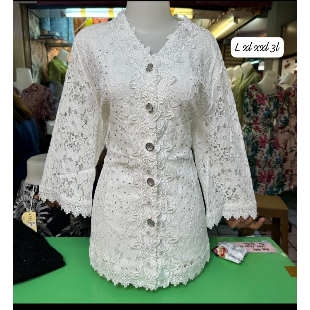 Blus cz premium brokat timbul lauren ukuran kecil, standrt dan jumbo