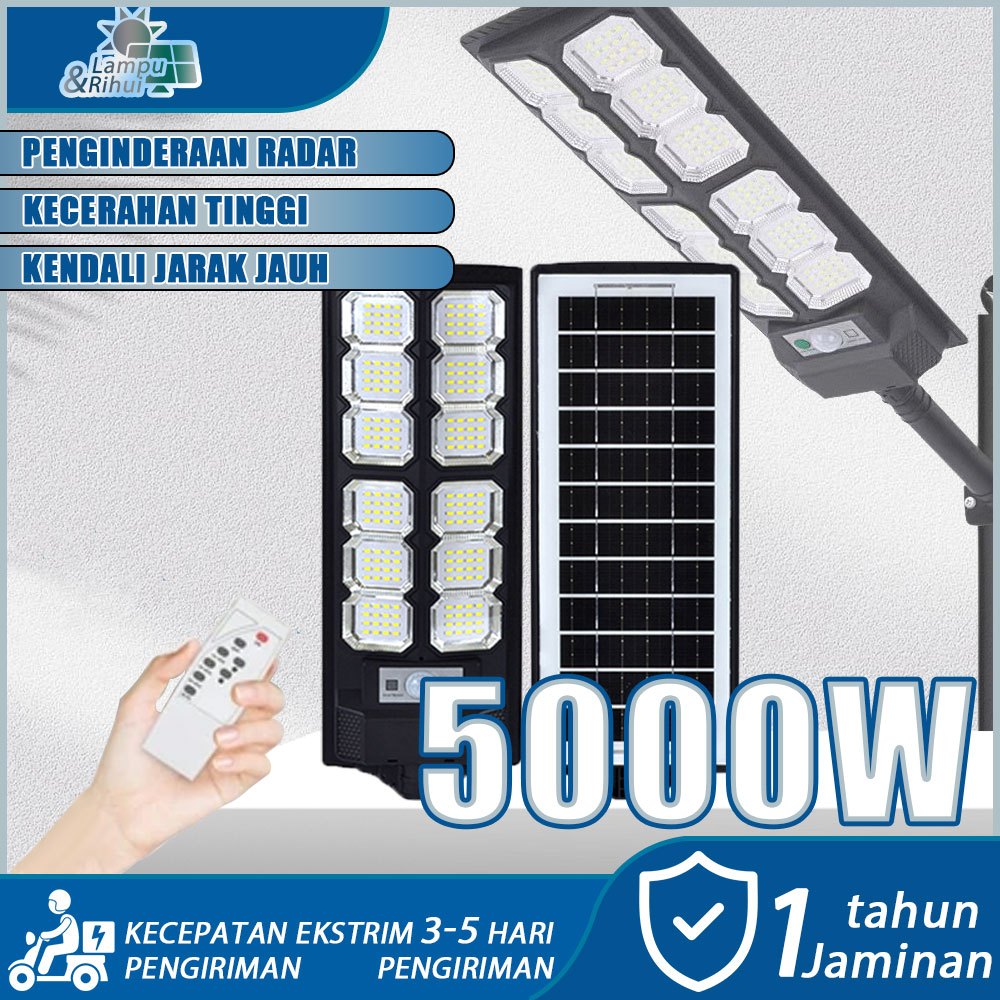 5000W lampu baterai tenaga surya,  Lampu jalan tenaga surya,lampu luar ruangan LED, lampu taman tena
