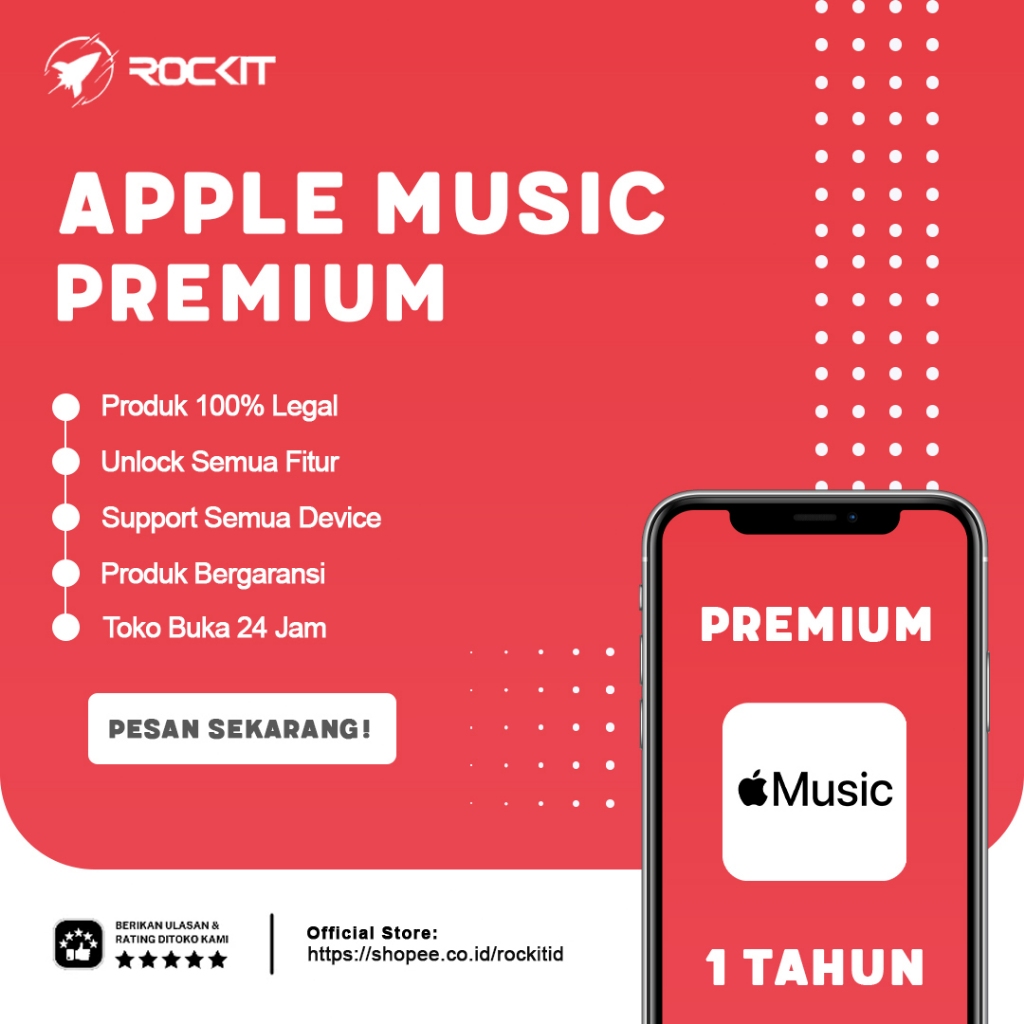 Apple Music Premium 1 Bulan Bergaransi