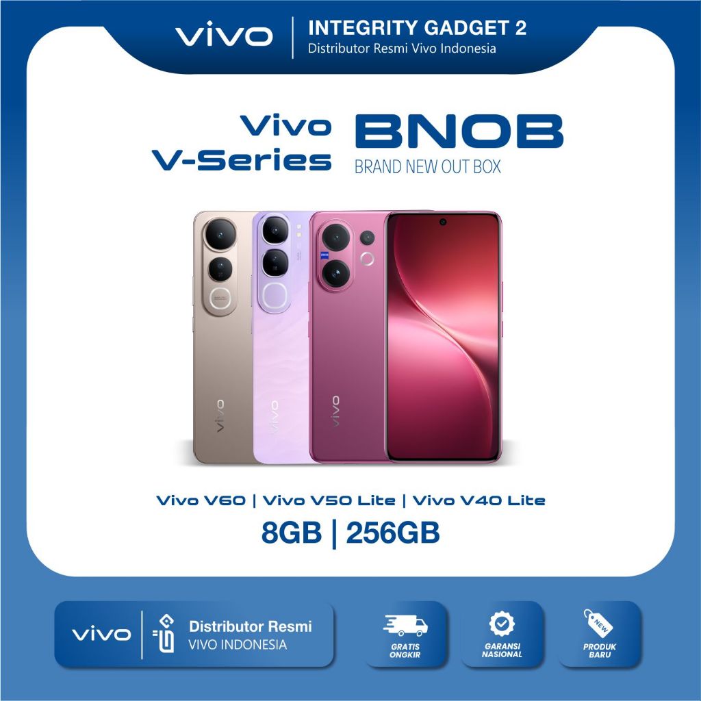 [KHUSUS UNIT BNOB] vivo V Series V60 / V50 Lite 5G / V40 Lite 8/256GB Original Garansi Resmi BNOB Ha