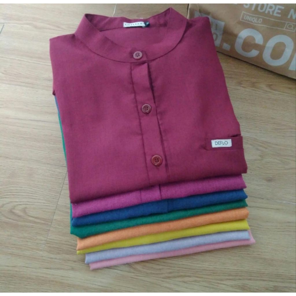 READY—Scrub Two tone model Kancing dan Vneck/ Baju Jaga/ Baju Bedah/ Scrub Medis/ One Set