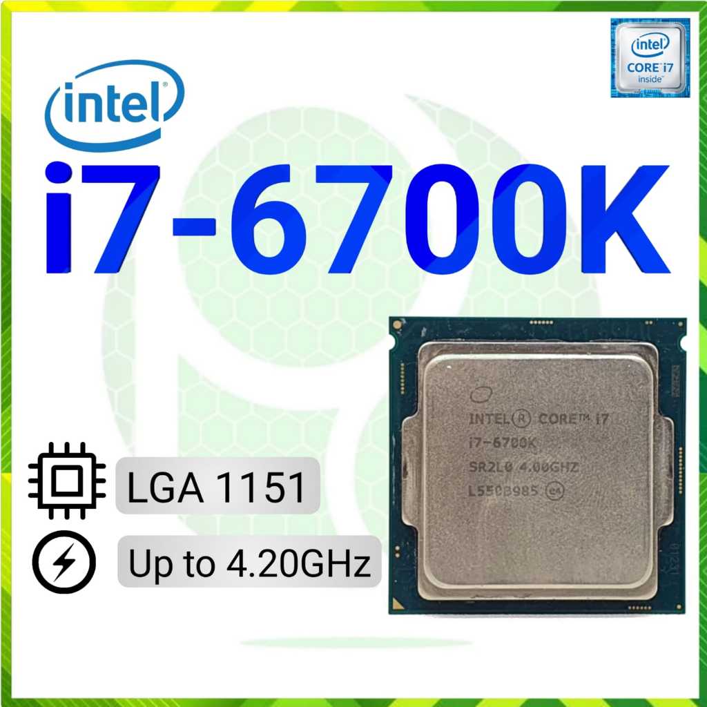 Intel i7 6700K - 1151 CPU Processor Prosesor i7 6700 K Series