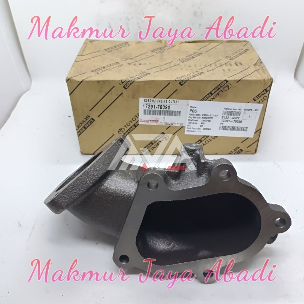 MANIFOLD TURBO ELBOW SIKU SALURAN KELUAR TURBIN TOYOTA DYNA SAURUS HINO DUTRO 110 125 130 ORI 17291-