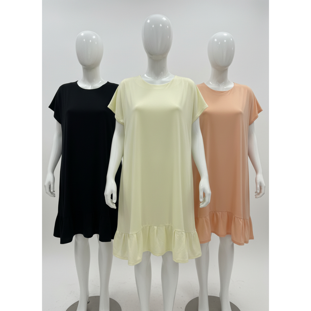 HAMMAMI - Daster Lunna Bahan Jersey Polos Premium