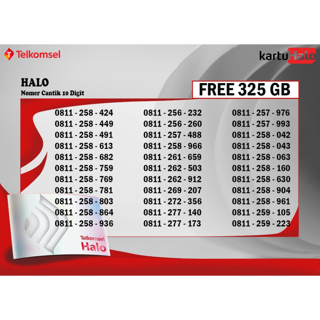 NOMER CANTIK HALO 10 DIGIT TELKOMSEL