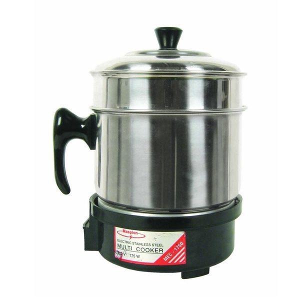 Maspion MEC1750 Multi Cooker Panci Listrik Serbaguna 0.5 Liter 300 Watt Material Stainless Steel Han