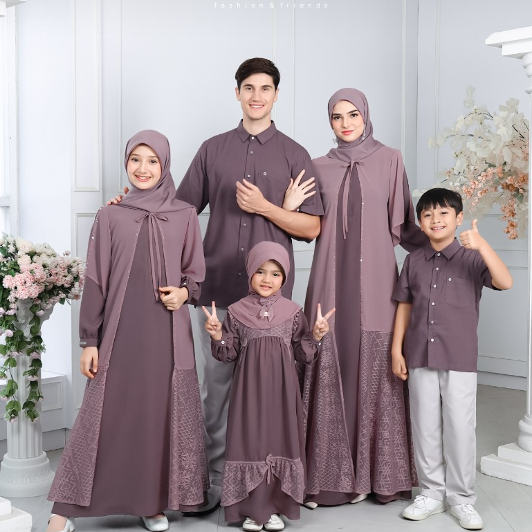 [PROMO] Sarimbit keluarga KAGUMI 308/KAHFI 305/KAGUMI KIDS 159 ROYAL 14 ORCHID PETAL(ETHICA MATARAM)