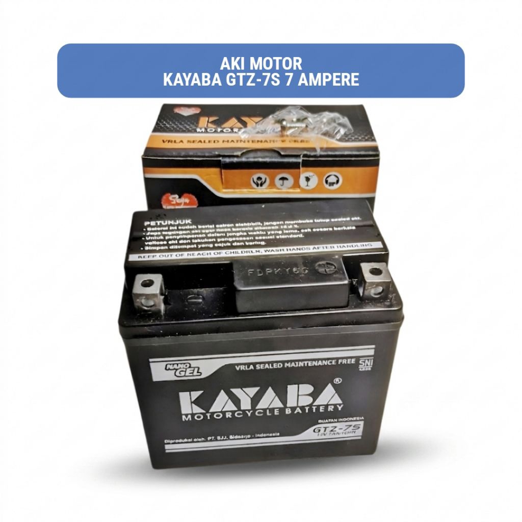 Aki Motor Kayaba GTZ7S 12V 7Ah VRLA | Aki Kering Awet | Beat Scoopy Vario Satria