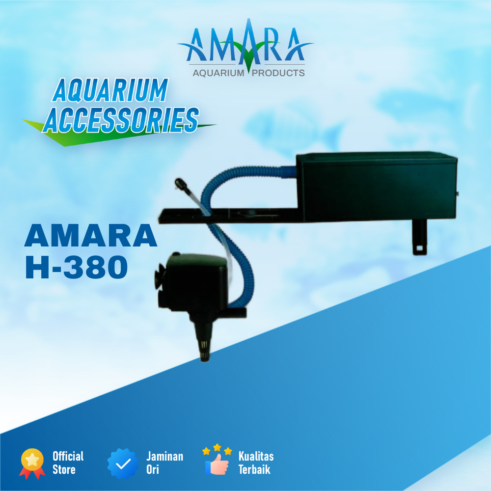 AMARA Akuarium Top Filter H-380 / Filter Box Akuarium Full Set / Pompa Filter