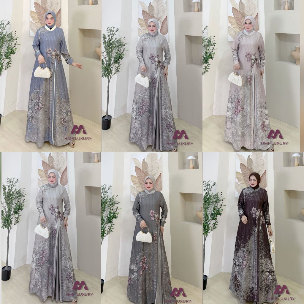 Briella Dress Gamis terbaru premium original by hmf luxury