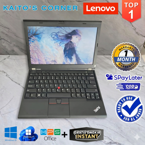 Laptop Lenovo Thinkpad X230 Core i3/i5 Gen 3 - Layar 12,5" Inch - Cocok buat Kantora - Bonus Tas