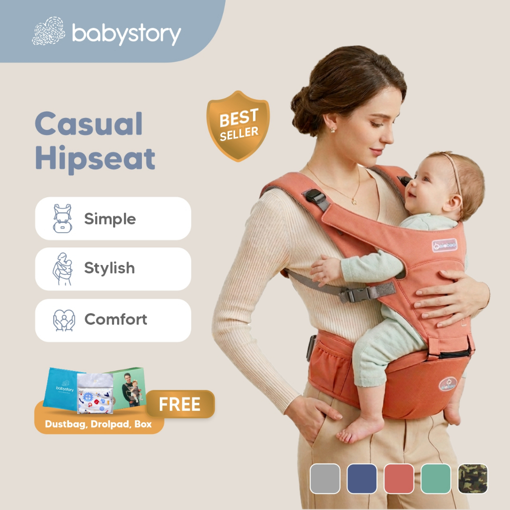 Hipseat Aiebao 6608 Original hipseat casual hipseat baby carrier gendongan bayi Aiebao