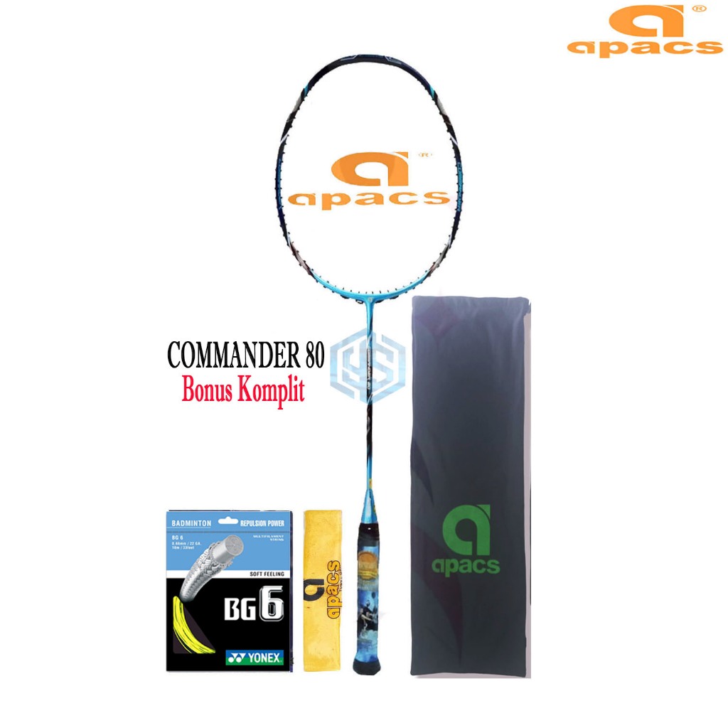 Raket Badminton Apacs Commander 80 Bonus Komplit Raket Apacs Commander 80