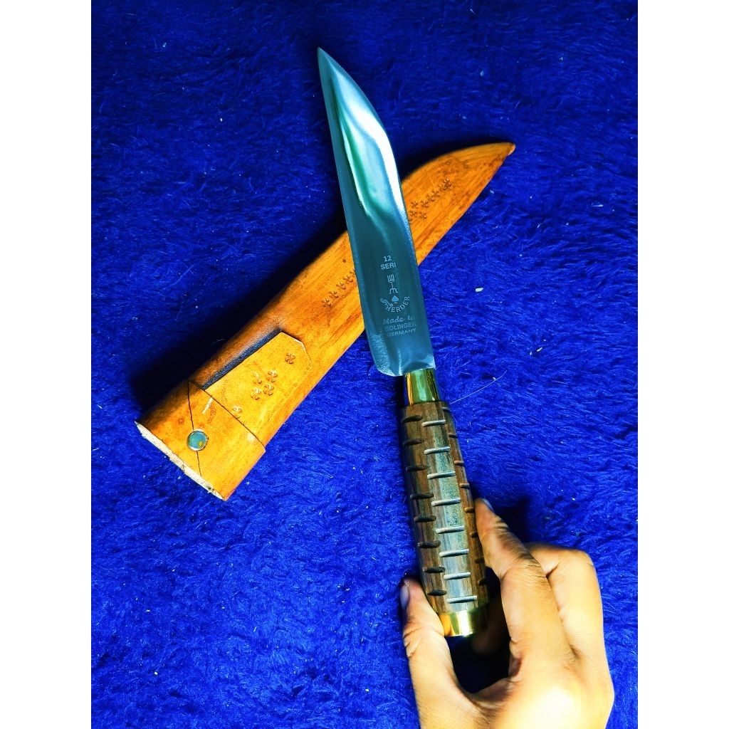 TERLARIS pisau cap garpu gagang ukir