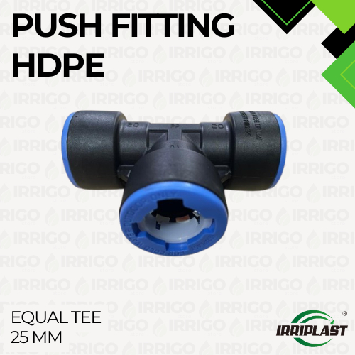 PER PCS - Push Fitting HDPE Equal Tee 25 MM HDPE PIPE