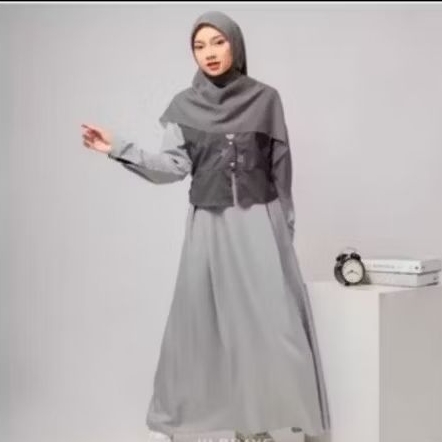 jilbrave shilla preloved. warna abu. NEGO