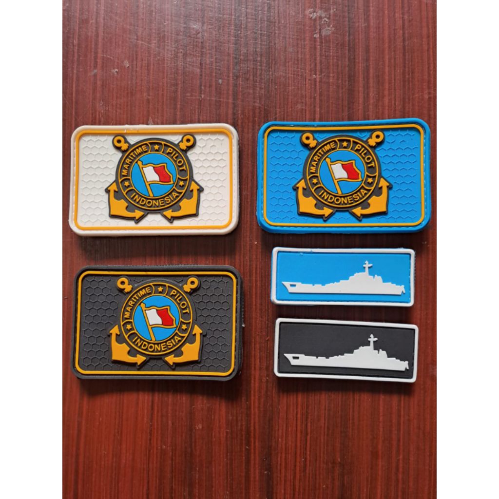 patch rubber emblem karet MARITIME PILOT