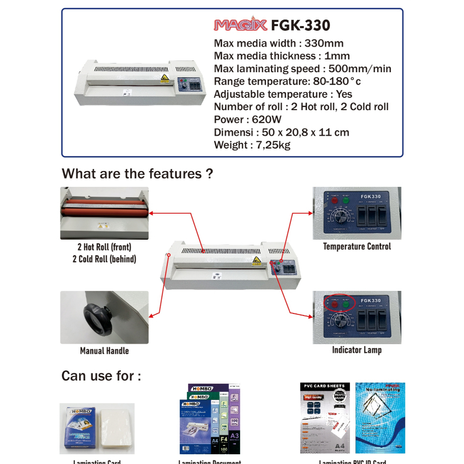 Magix- Mesin Laminator FGK-330 A3