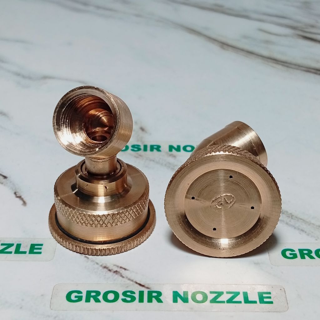 NOZZLE SWAN DRAT 12 KUNINGAN BENGKOK LUBANG 4 (gl kuningan drat swan)