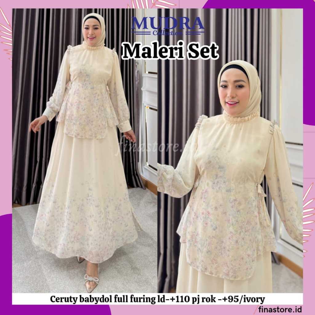 Gamis Mudra Collection / Gamis Terbaru / Gamis Wanita / Gamis Premium / Gamis Pesta / One Set / Sete