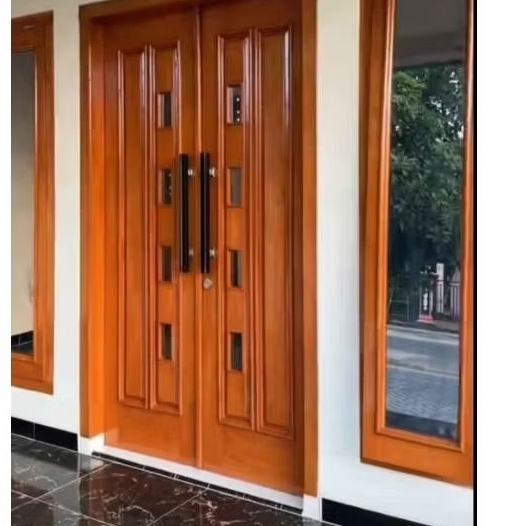 daun+kusen+jendela kanan dan kiri+ kusen kayu Meranti Bayur oven,dari kami tidak berikut cat engsel 