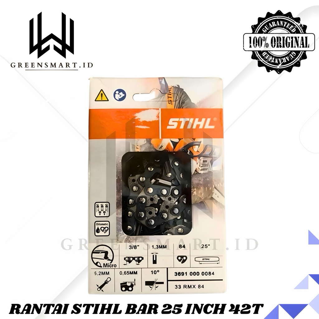 Rantai Senso Stihl 42T 25" Belah Ori Tajam