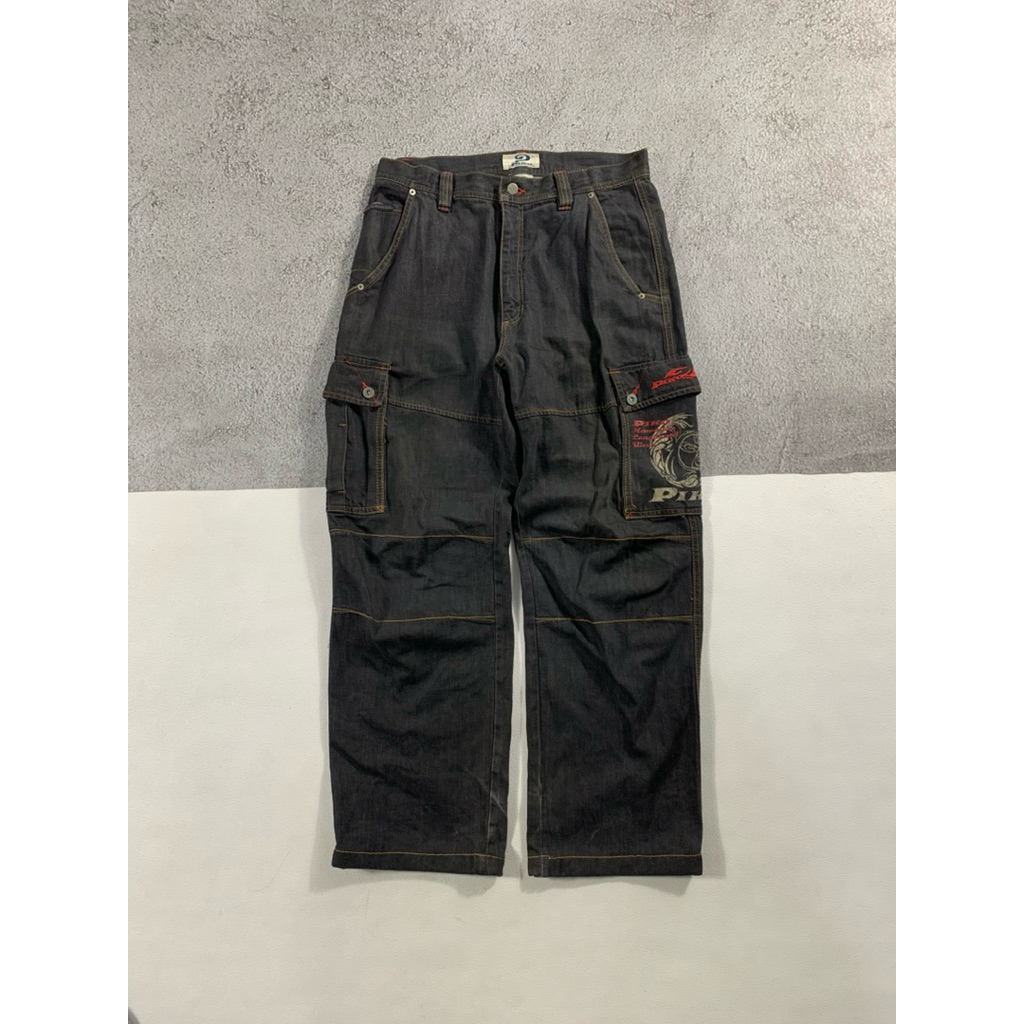 NV-204 Piko y2k Cargo jeans Pants  Size 32 Lebar pinggang 84cm Panjang 64cm Lebar paha 105cm Open le