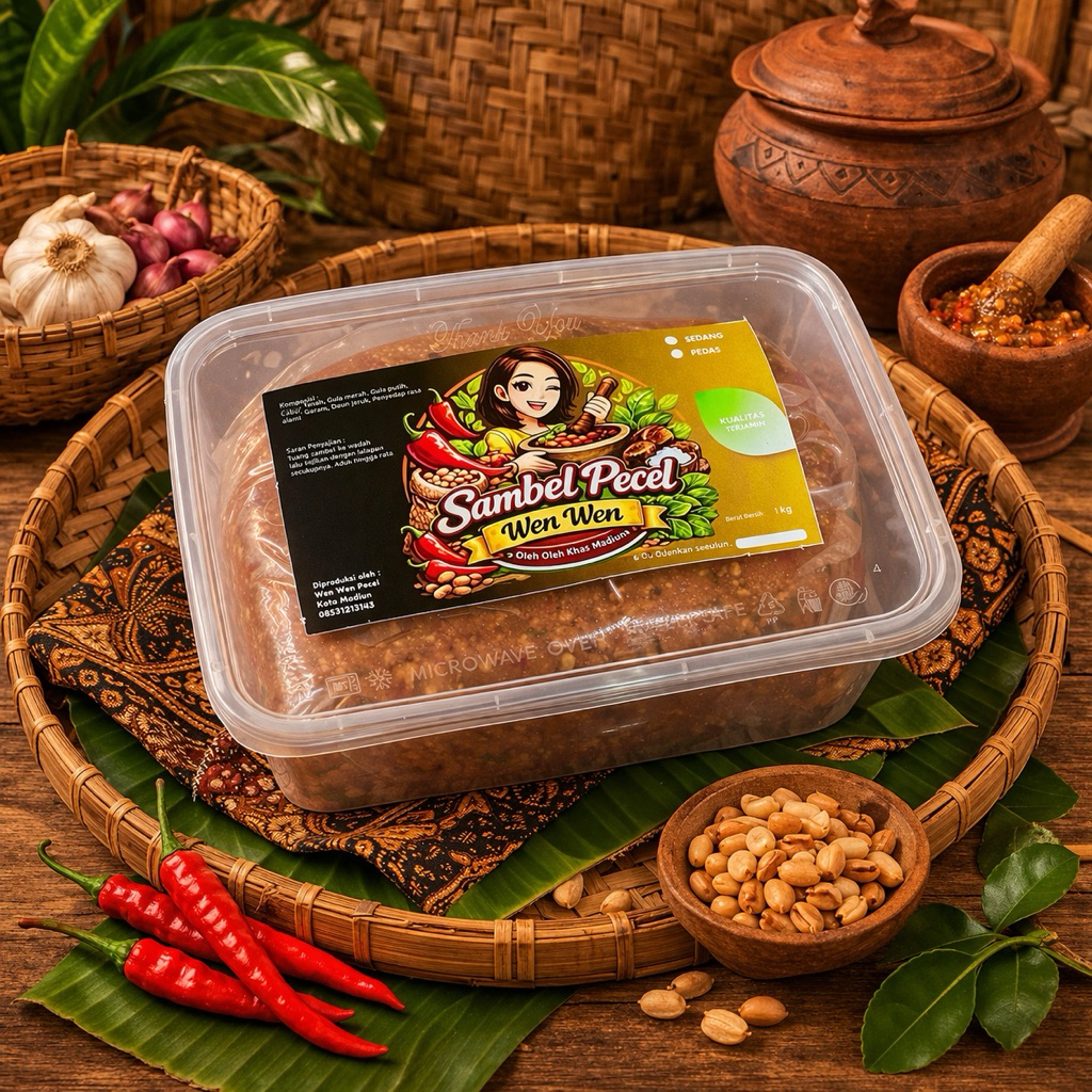 Bumbu Pecel 1 Kg I Sambel Pecel Khas Madiun I Sambel Kacang tanpa pengawet