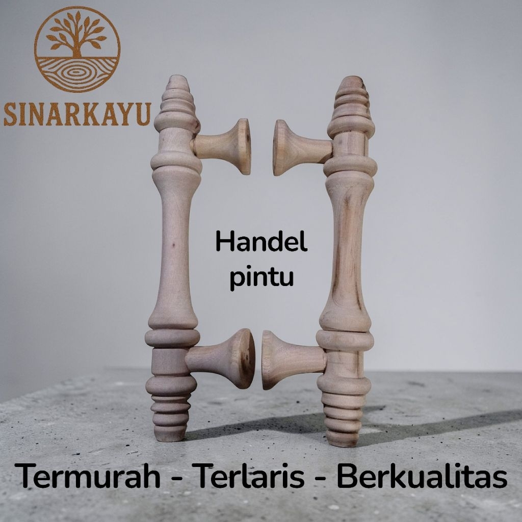 Sinarkayu Handle || Gagang pintu 1set 2pcs 40cm gagang pintu kayu