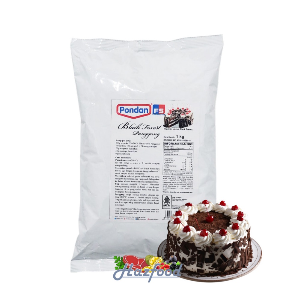 Pondan Black Forest Cake 1 Kg