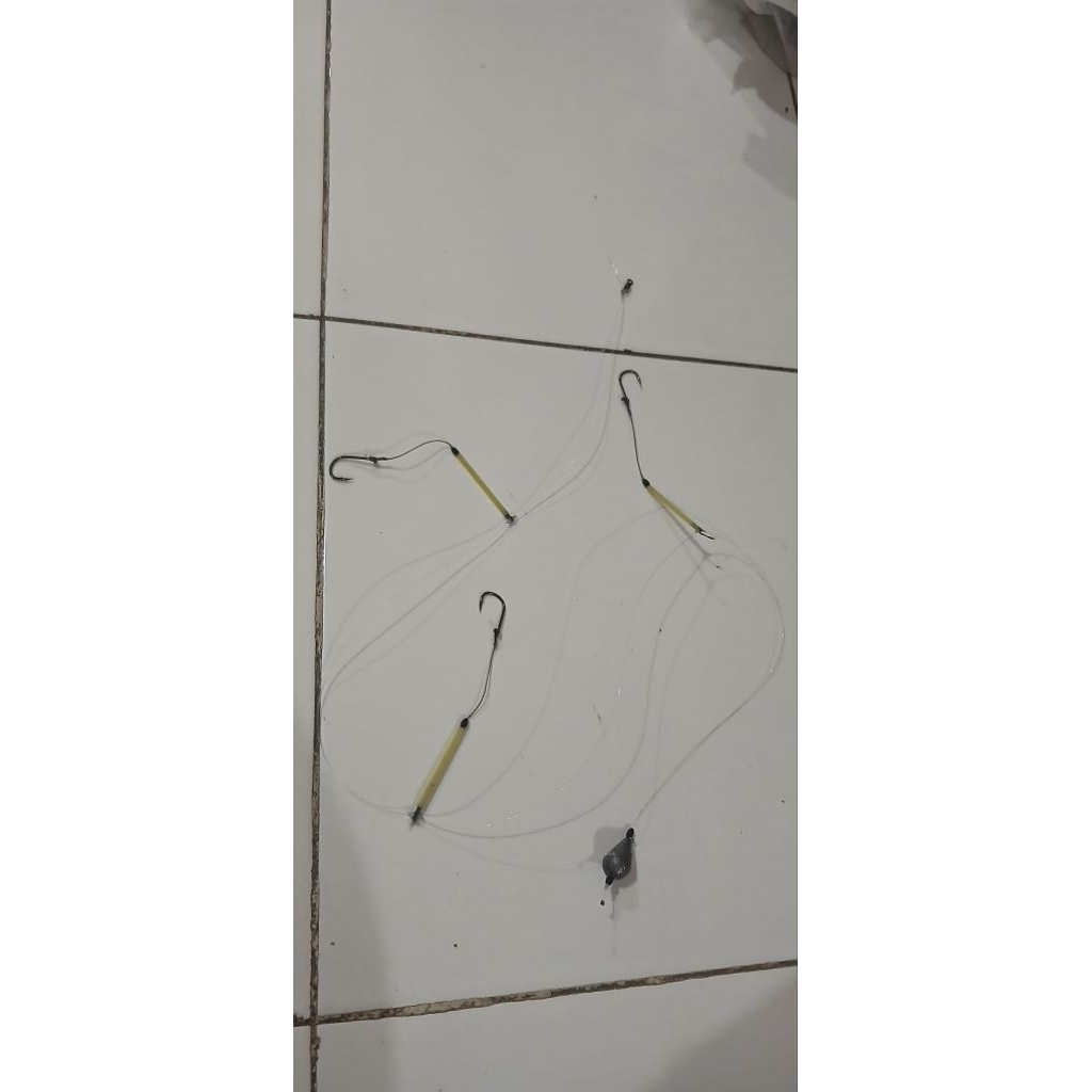 rangkaian pancing gantung/pelampung
