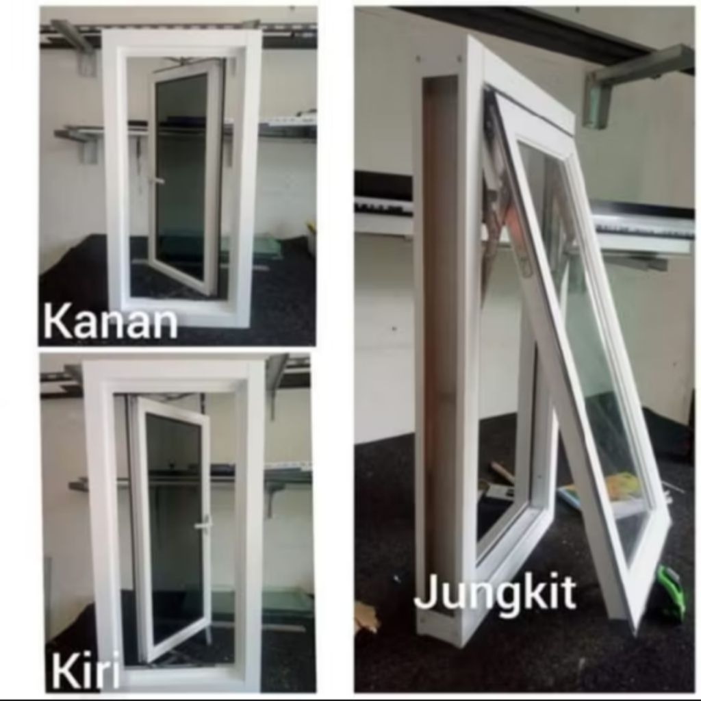 KUSEN JENDELA ALUMINIUM UKURAN L40xT80 KOMPLIT GRATIS PACKING KAYU