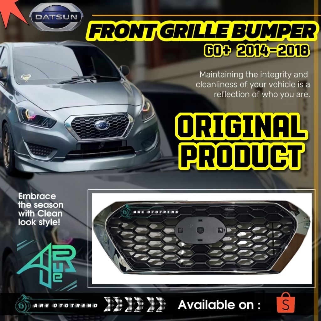 ORIGINAL Front Grille Bumper grill rambang gril logo ram bemper depan Datsun Go + Go+ Old pre- facel