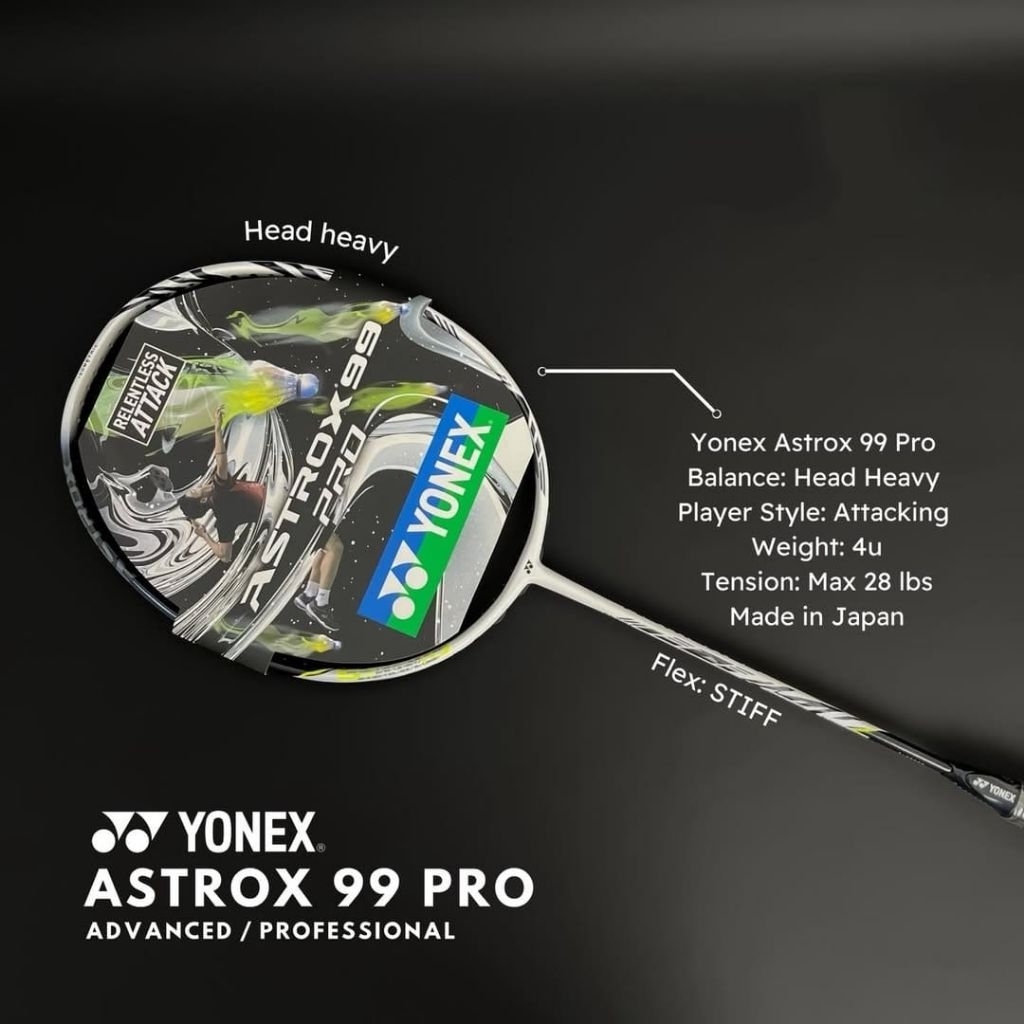 RAKET BADMINTON YONEX ASTROX 99PRO TENSION 30LBS KUALITAS TERBAIK BONUS TAS DAN HAND GRIP LIMITED ED