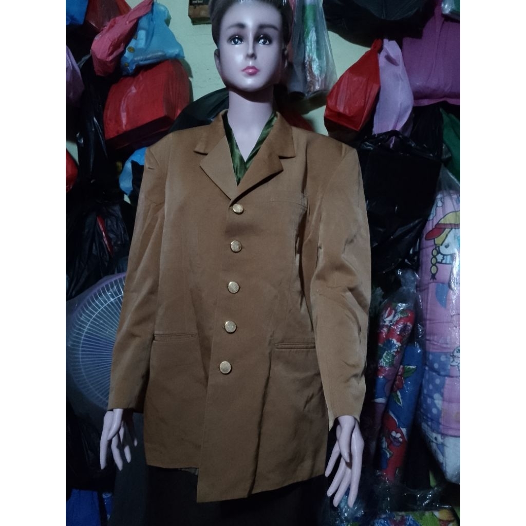 REMIU_SHOP Blazer Jas Kantoran Acara Resmi Wanita Dewasa Warna Coklat Premium Branded High Quality P