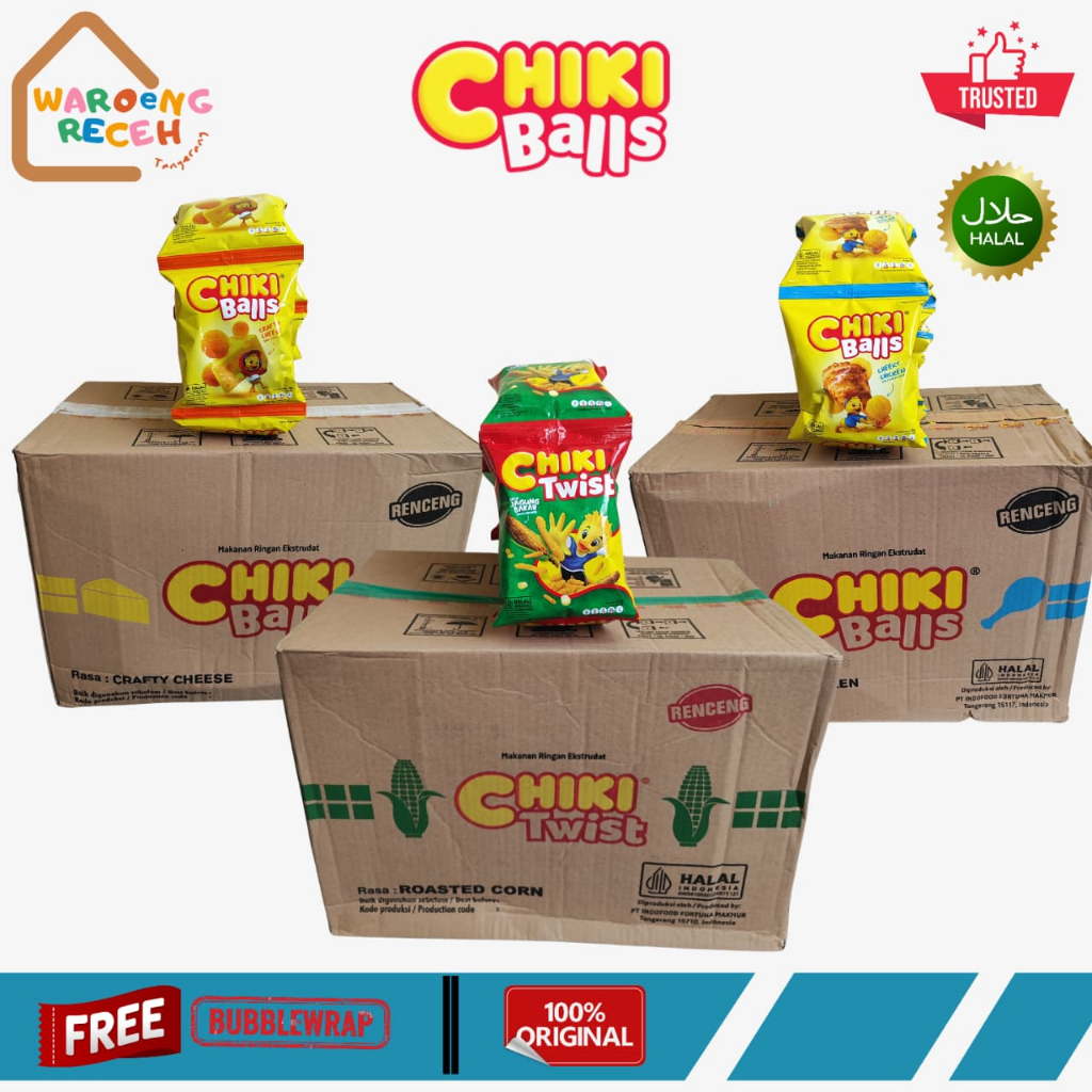 Chiki Balls Rasa Keju Kaldu Ayam Twist Jagung Bakar 16 Gr [1 DUS ISI 6 RENCENG]