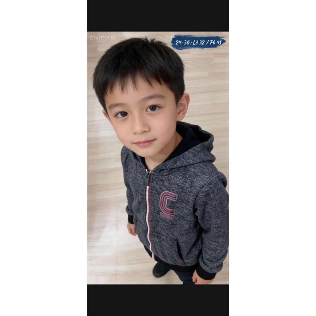 jaket anak laki cool baby abu Zipper 24-36